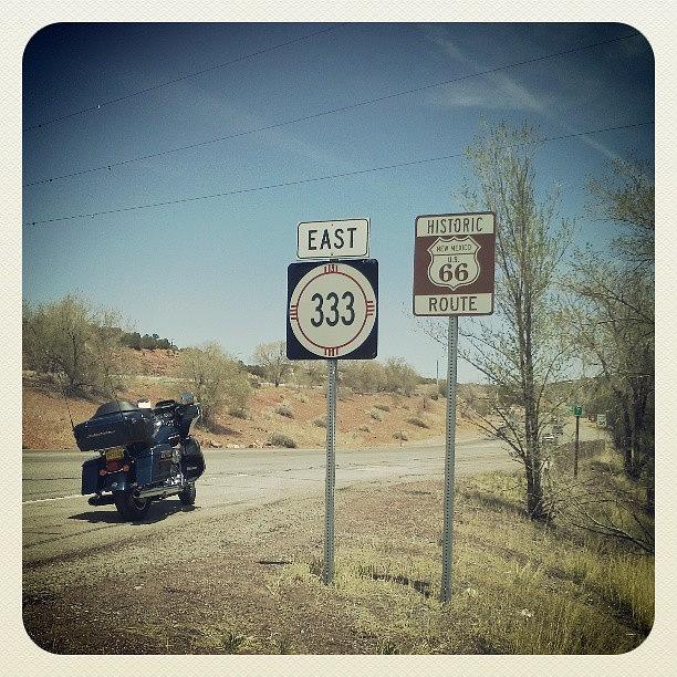 On Us Route 66 Tijeras, Nm. Riding My Photograph by Glen Abbott