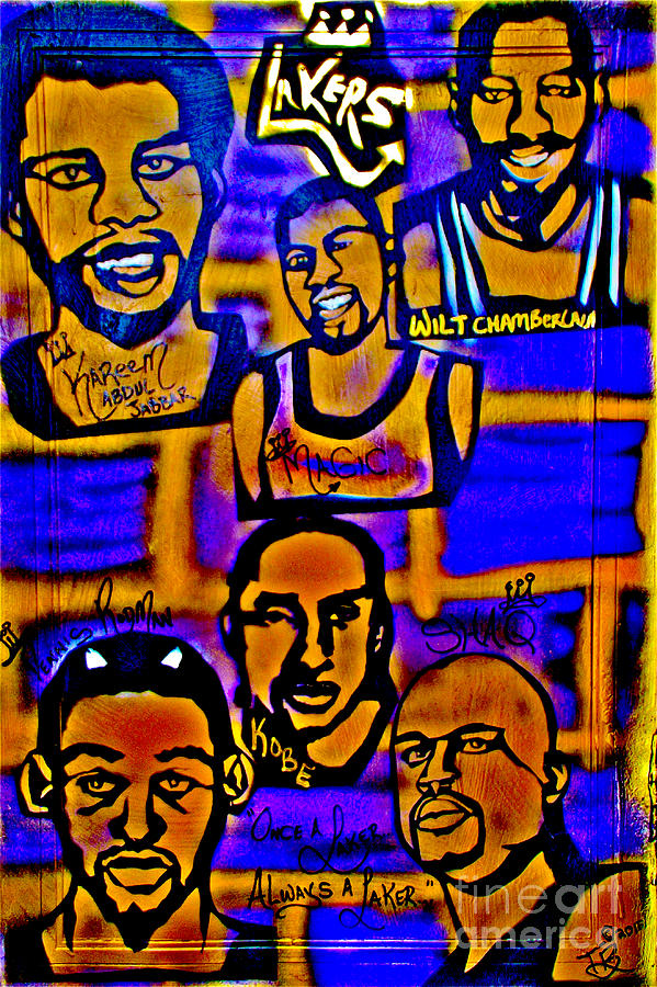 Magic Johnson Painting - Once A Laker... by Tony B Conscious