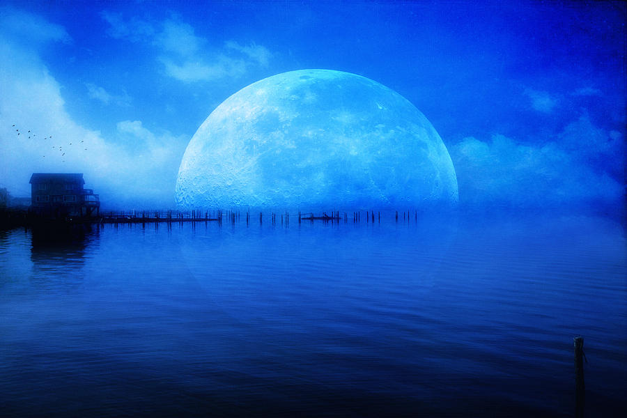 Once in a Blue Moon Photograph by John Rivera