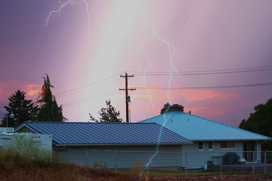 Lightning Strike Photograph - Once in a Lightning Strike by Brandon Edwards