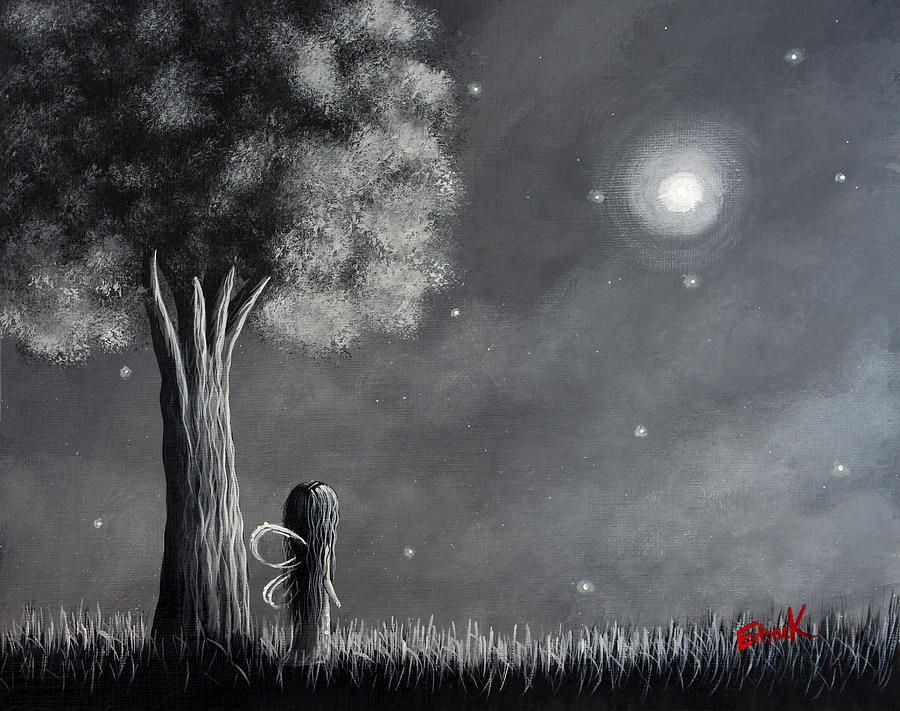 Once Upon A Dreamy Night Original Fairy Art Painting by Moonlight Art Parlour