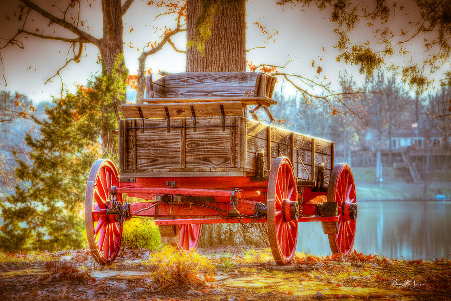 Wagon - Rustic - Once Upon a Time Before Pickups Photograph by Barry Jones