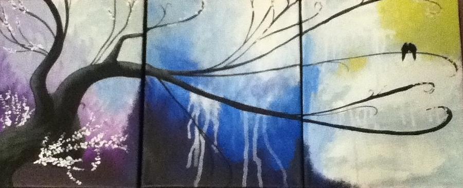 Bird Painting - Oncoming storm by Angel Griffin