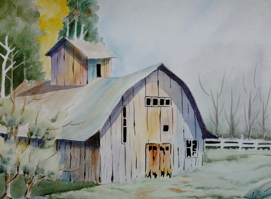 One big barn Painting by Arnab  De