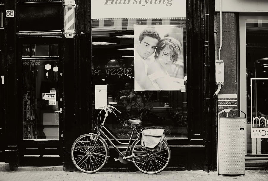 Black And White Photograph - One Bike for Two. Trash Sketches from the Amsterdam Streets by Jenny Rainbow