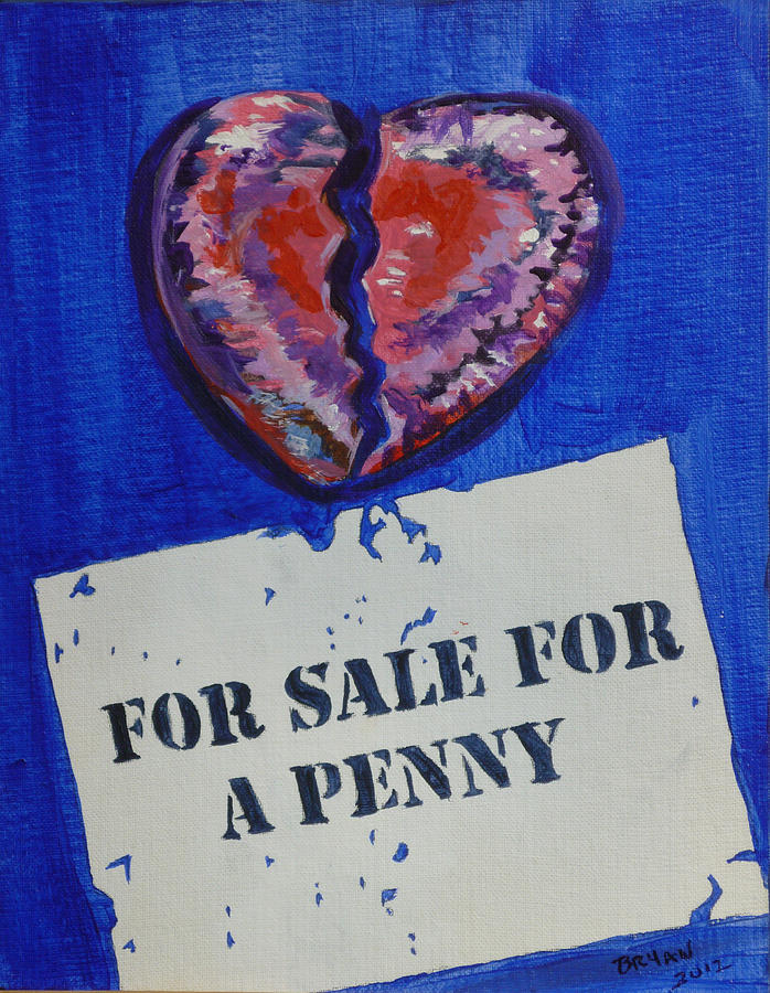 One Broken Heart For Sale Painting by Bryan Bustard