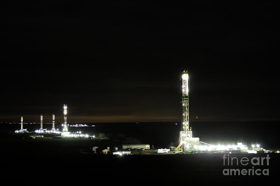 Oil Rigs Photograph - One by Four by Jim McCain