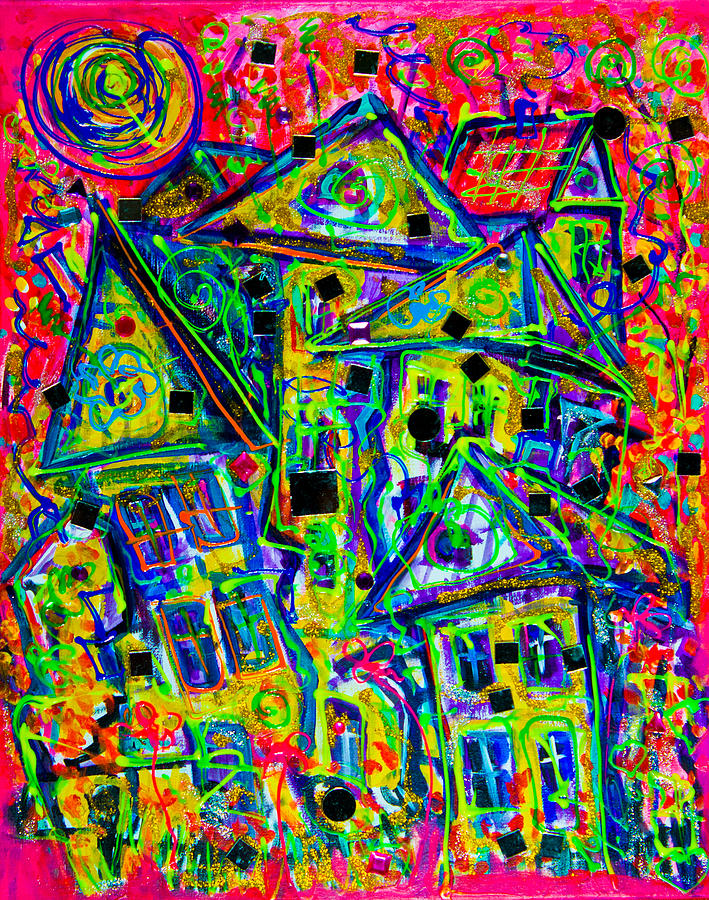 One Crazy House Painting by Maxim Komissarchik