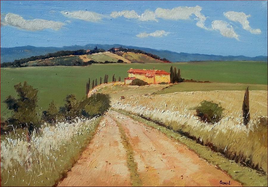 One day in Tuscany 70x100 cm Painting by Leonardo Casali | Fine Art America