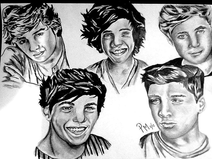 one direction drawing step by step