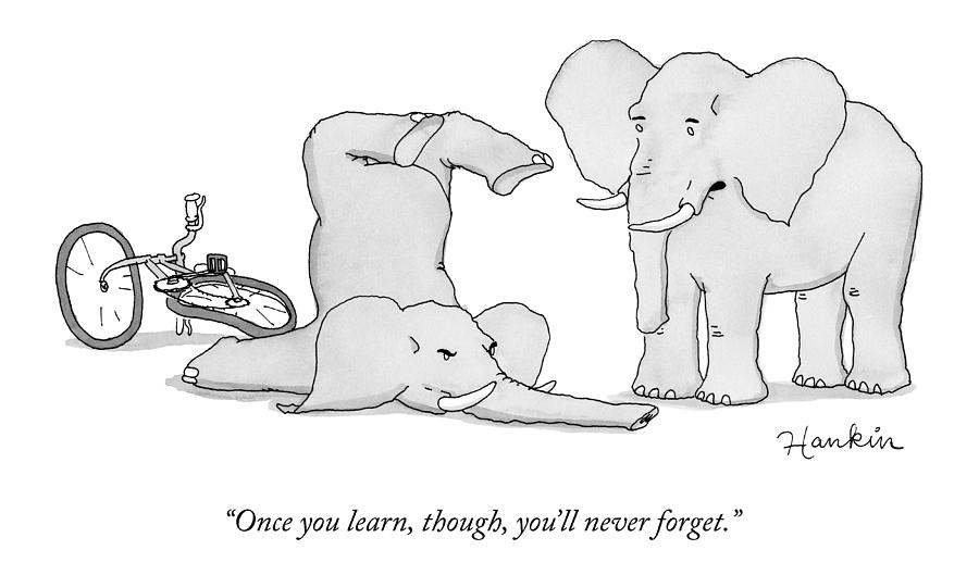 One Elephant Says To Another Elephant Who Drawing by Charlie Hankin One Elephant Says To Another Elephant Who Drawing by Charlie Hankin