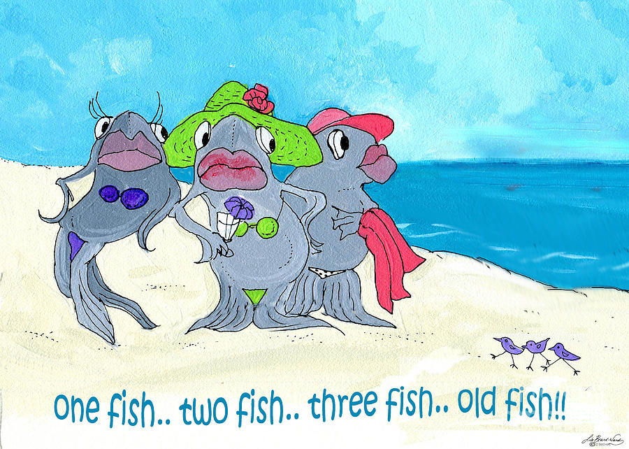 One Fish Two Fish Mixed Media by Lizi Beard-Ward