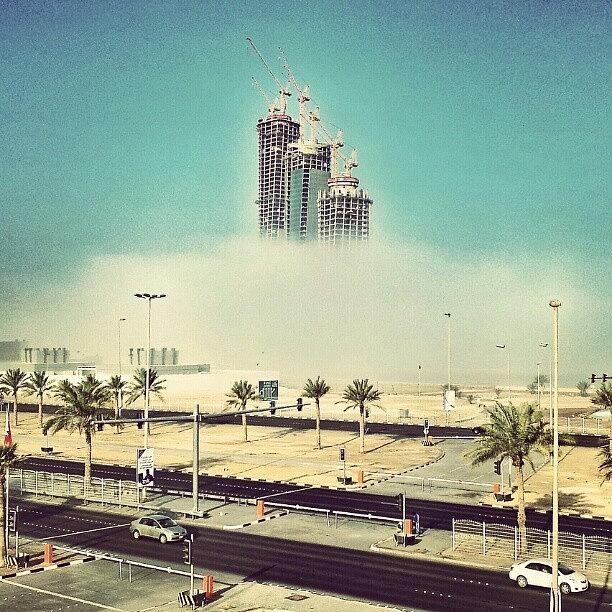 Bahrain Photograph - One Foggy Morning #bahrain #manama #bfh by Donn Russell Santos