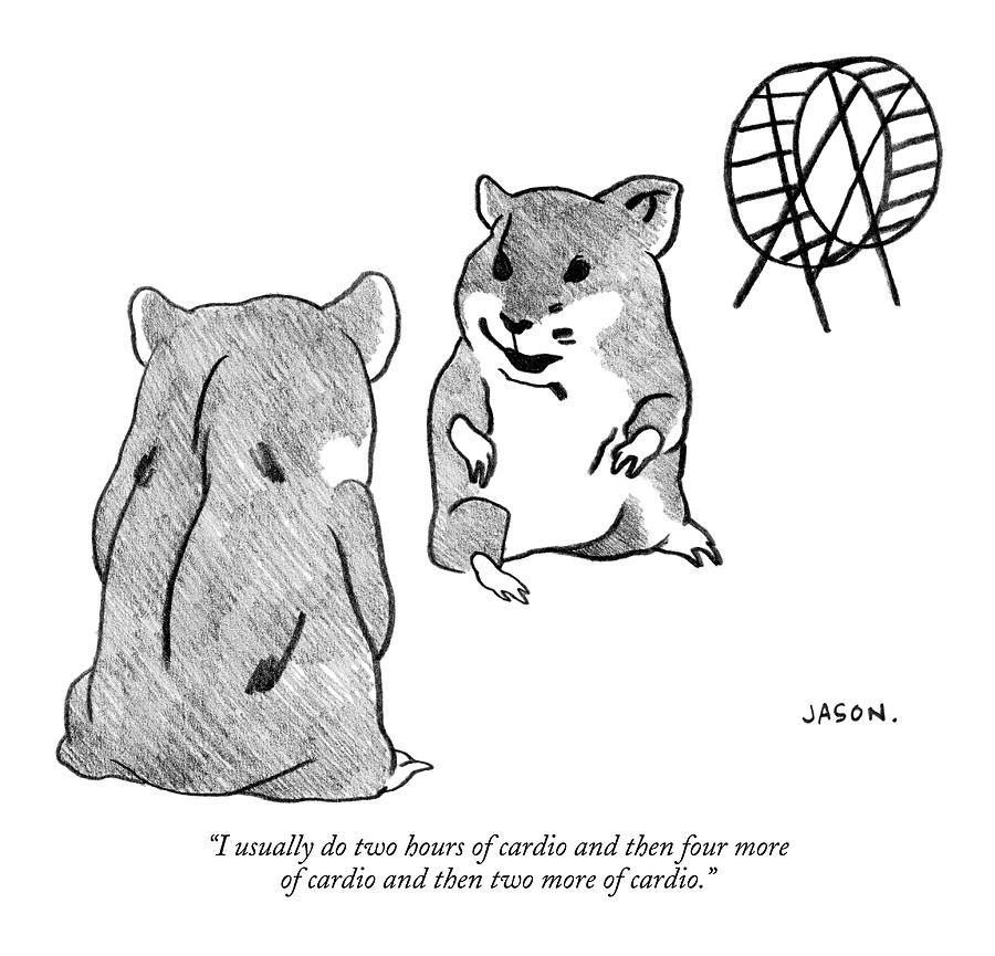One Gerbil To Another Drawing by Jason Polan