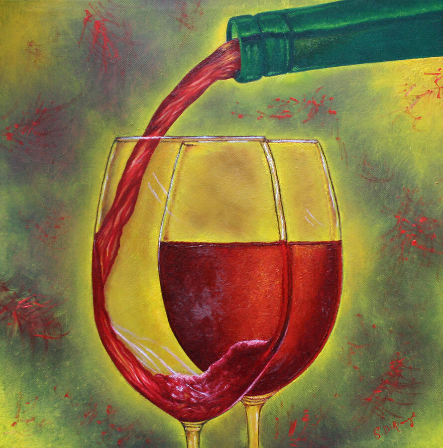 Still Life Painting - One Good Pour Deserves Another by Stephen J DiRienzo Still Life Painting - One Good Pour Deserves Another by Stephen J DiRienzo