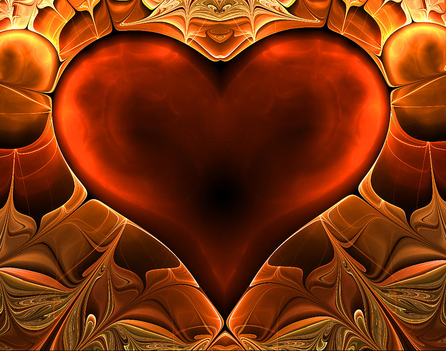 One Heart Digital Art by Ester McGuire