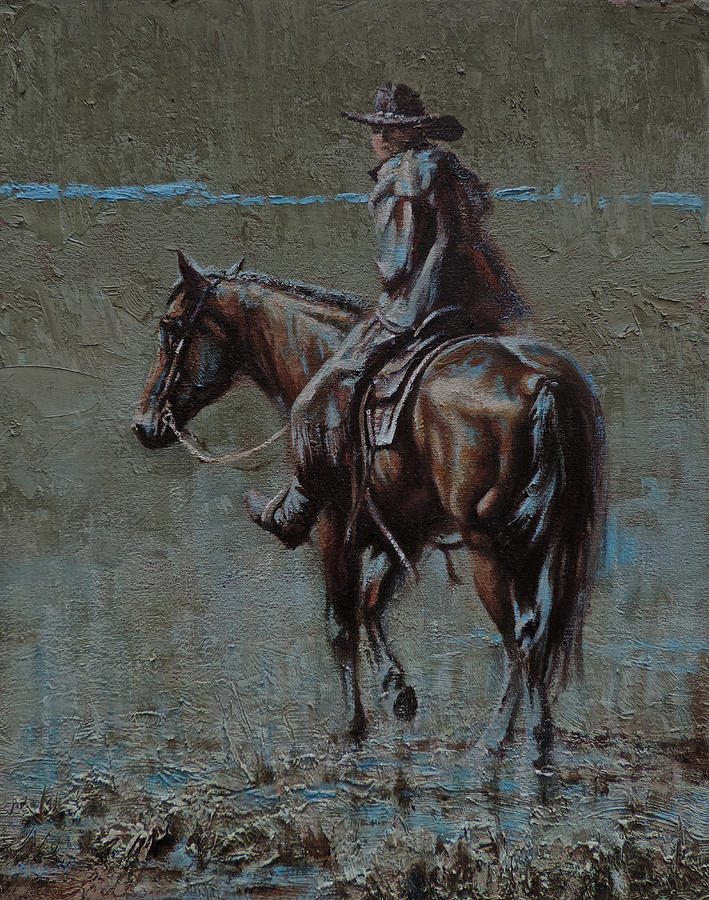 Horse Painting - One Last Look by Mia DeLode
