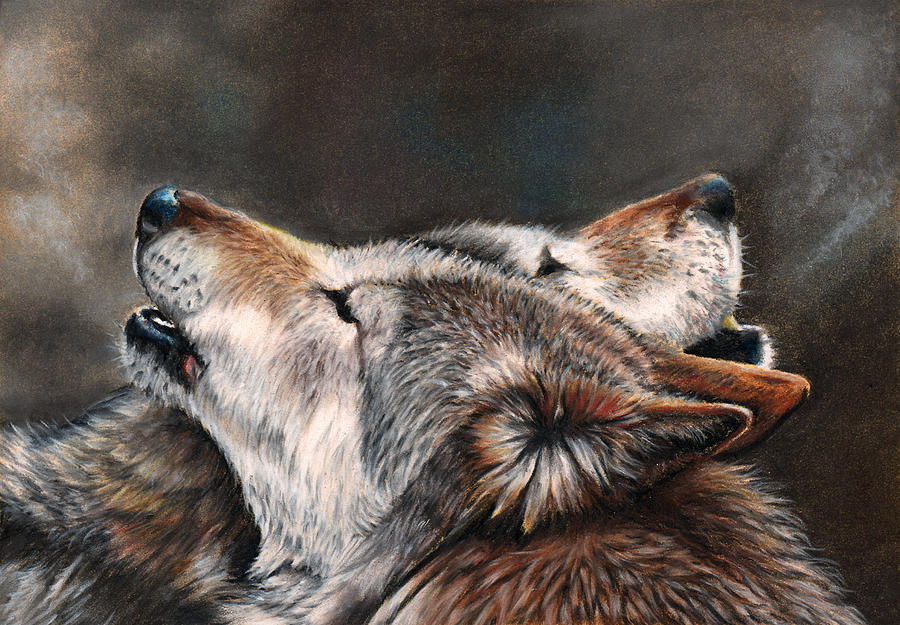 Wolves Painting - One Last Song by Peter Williams