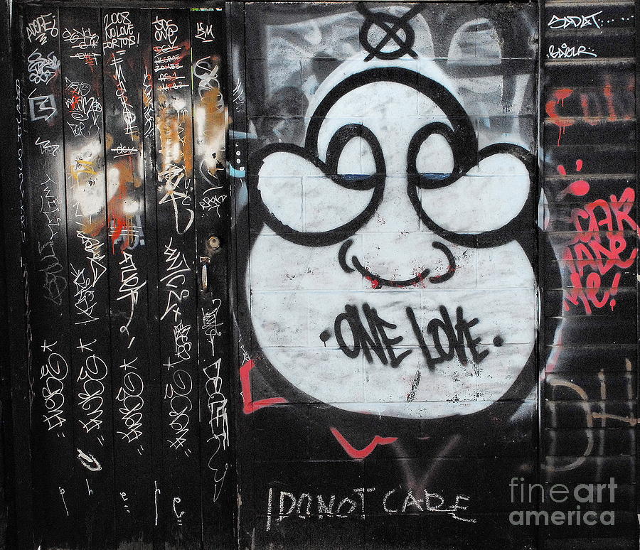 One Love Graffiti Photograph by Andrea Kollo