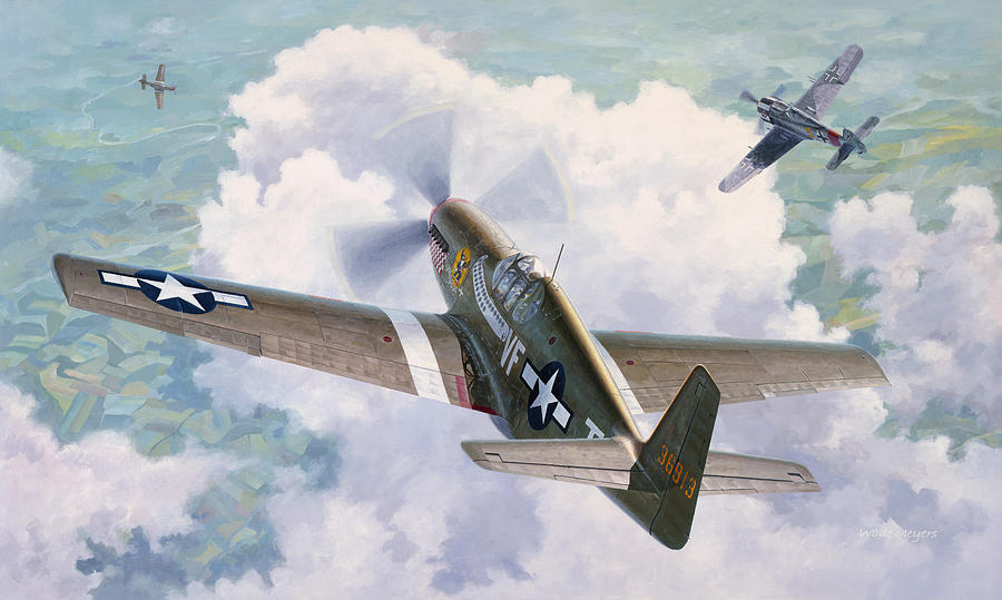 4th Fighter Group Painting - One Man Air Force by Wade Meyers