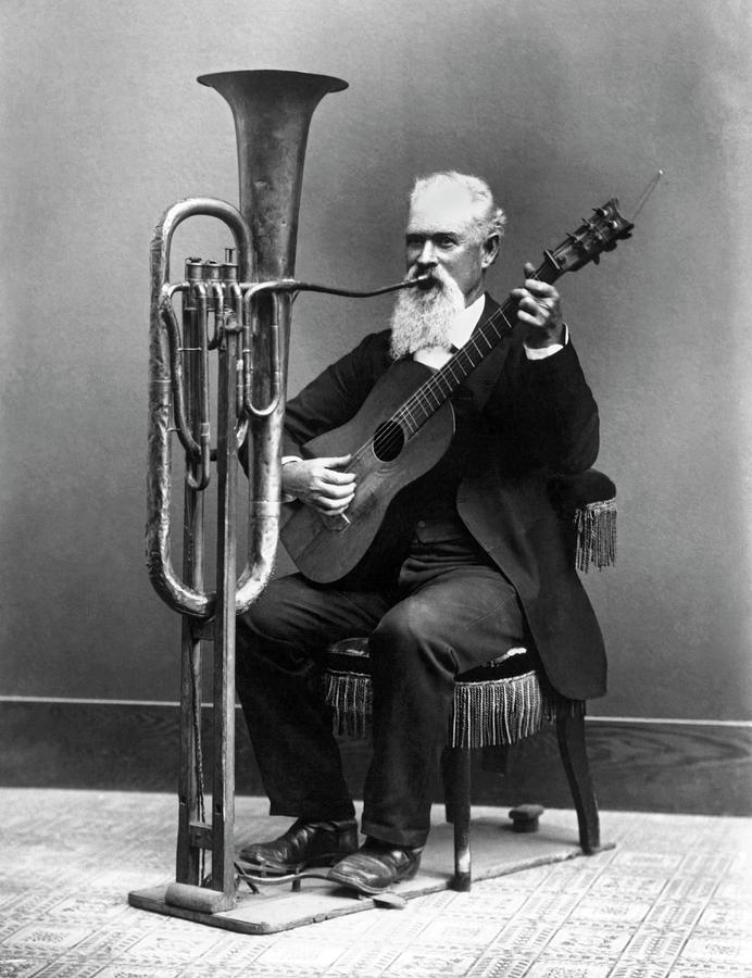 One Man Band Photograph by Underwood Archives