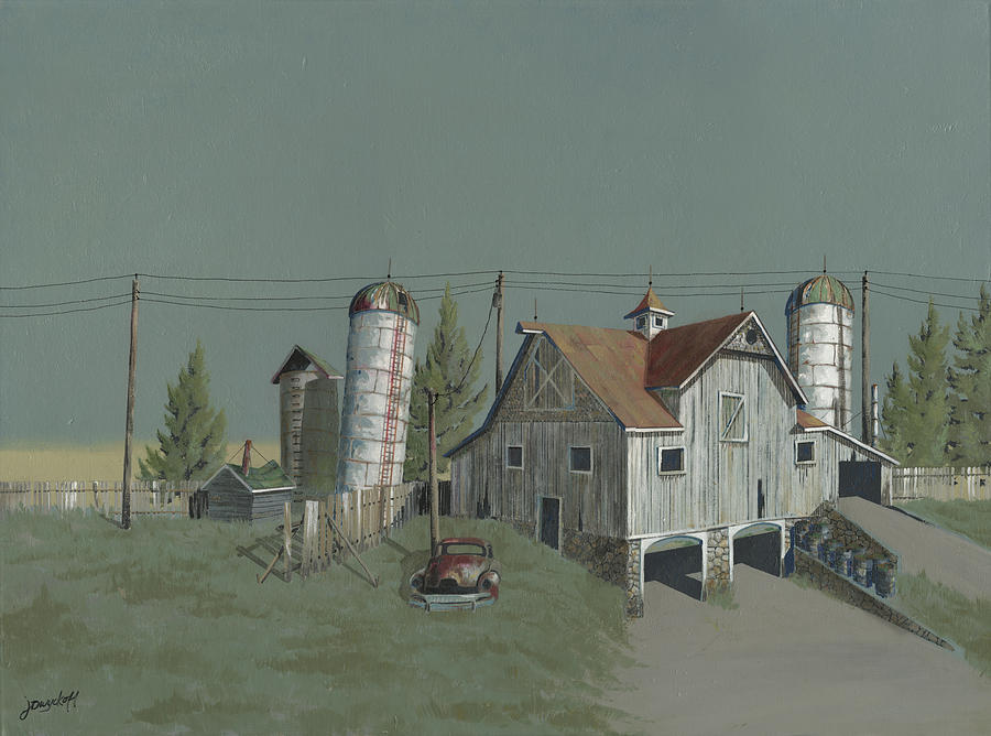 Barn Painting - One Mans Castle by John Wyckoff
