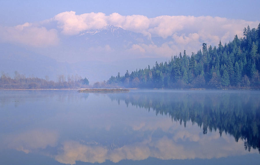 Landscape Photograph - One Mile Lake, Near Pemberton, Bc In by Leanna Rathkelly