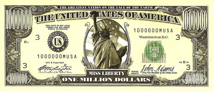 One Million Dollar Bill Photograph by Charles Robinson