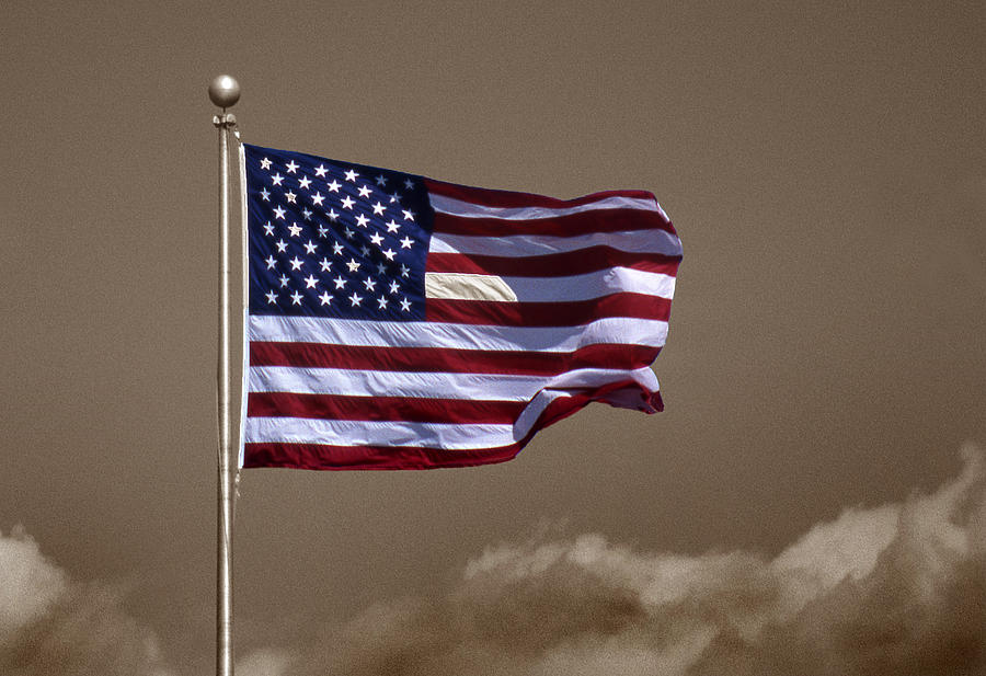Flag Photograph - One Nation Under God by Skip Willits