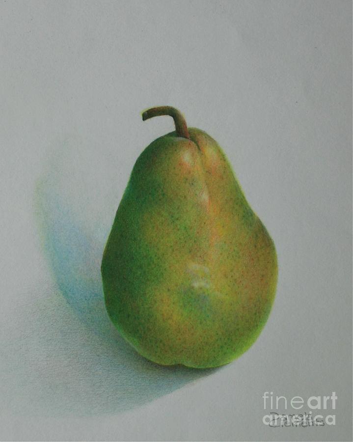 One of a Pear Painting by Pamela Clements