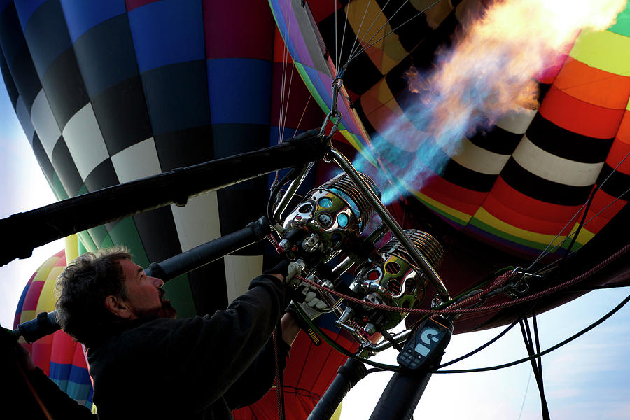 Albuquerque Photograph - One Of Many Balloons Being Prepared by Maresa Pryor