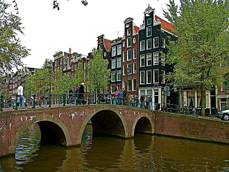 One of Many Bridges over Canals in Amsterdam-Netherlands Photograph by Ruth Hager