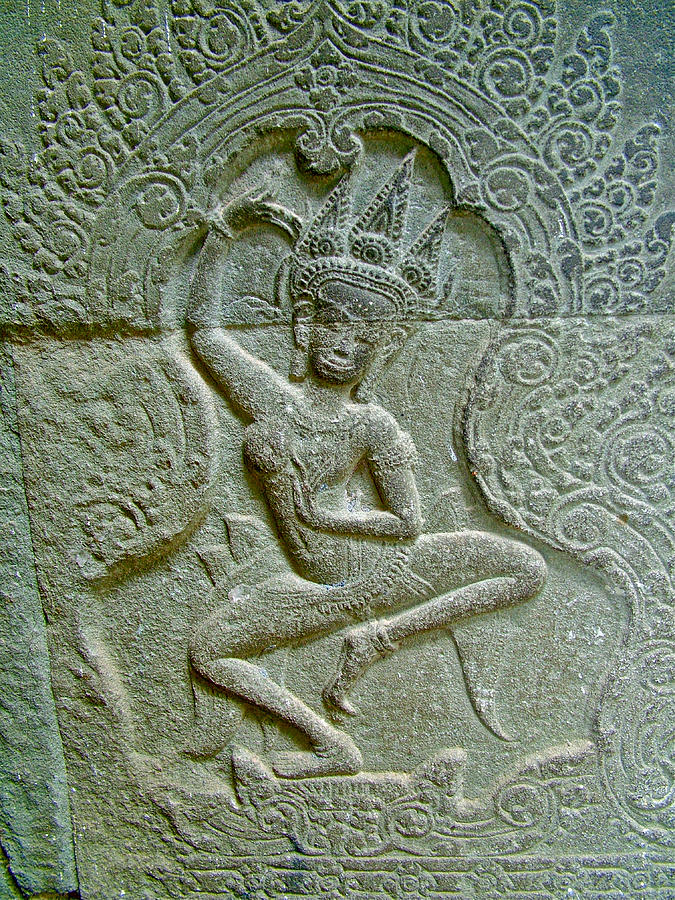 One of nearly 2000 Aspara in Angkor Wat-Cambodia Photograph by Ruth Hager