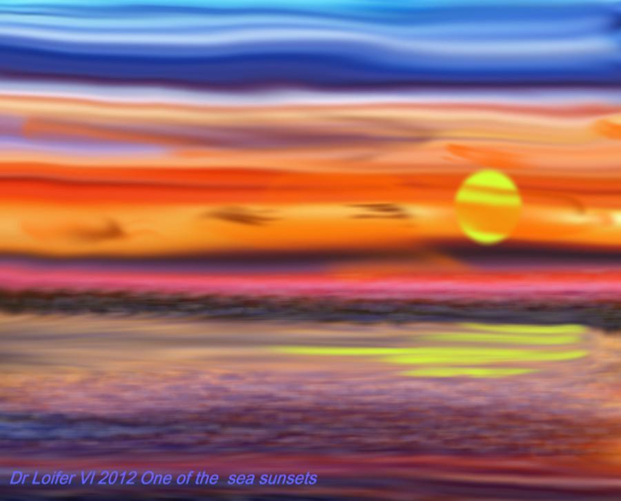 One of the sea sunsets Digital Art by Dr Loifer Vladimir