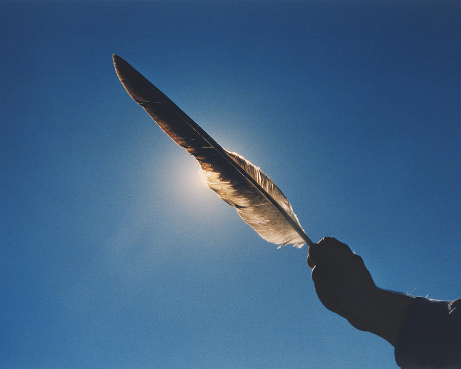 Eagle Feather Photograph - One Power color by Paul Eubanks