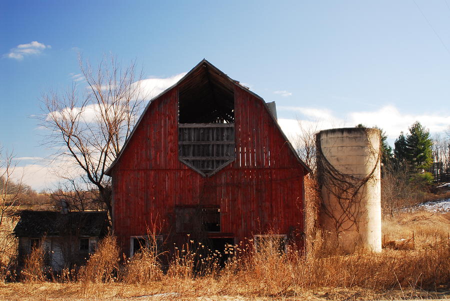 One Red Barn Photograph