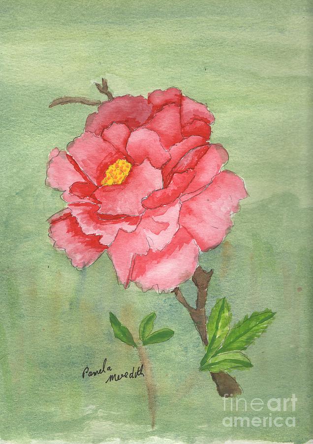 Rose Painting - One Rose by Pamela  Meredith