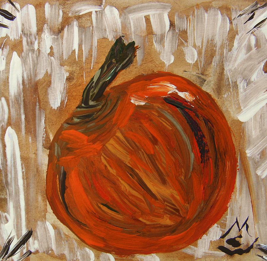 One Small Pumpkin Painting by Mary Carol Williams