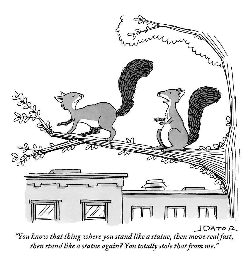 One Squirrel To Another Drawing by Joe Dator
