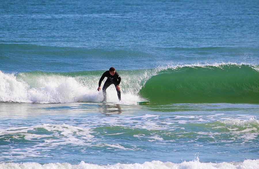 Nature Photograph - One Surfer by Cynthia Guinn