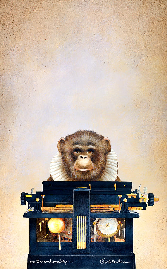 One Thousand Monkeys Painting by Will Bullas