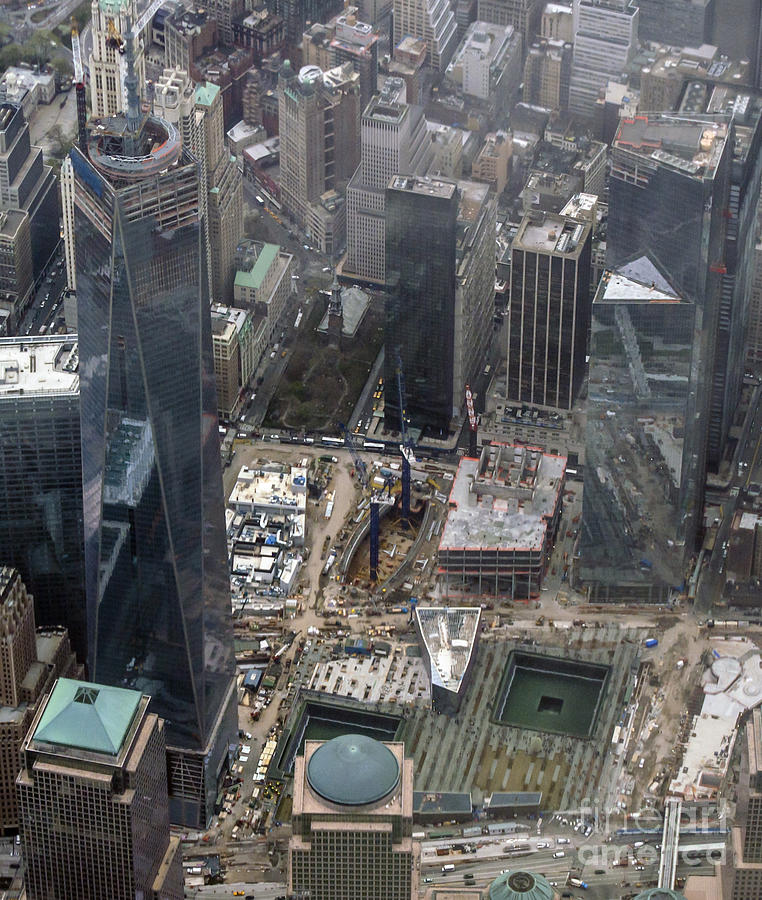 One World Trade Center and National September 11 Memorial and Museum Aerial Photo #2 Photograph by David Oppenheimer