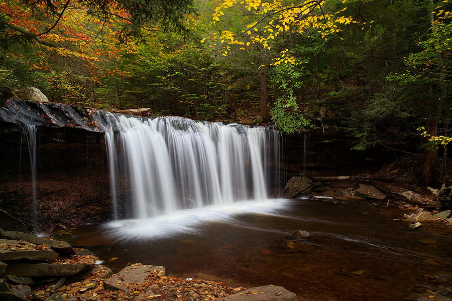 Fall Photograph - Oneida Falls in Autumn by Tim Devine