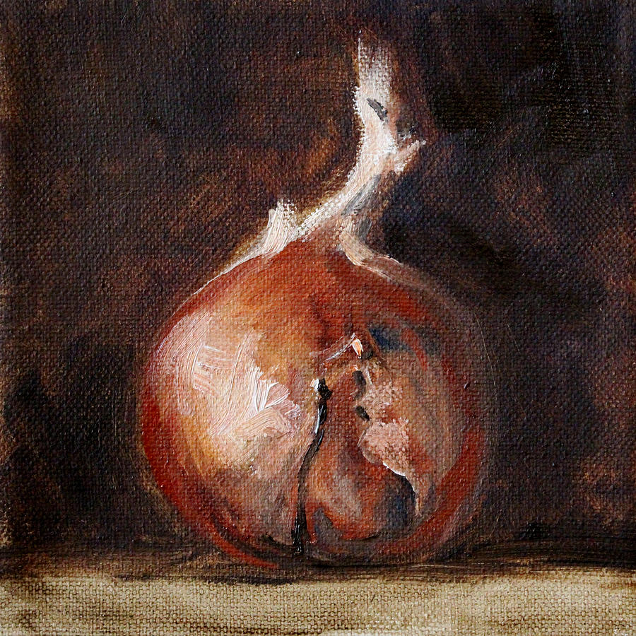 Onion Painting - Onion Still Life by Nancy Merkle