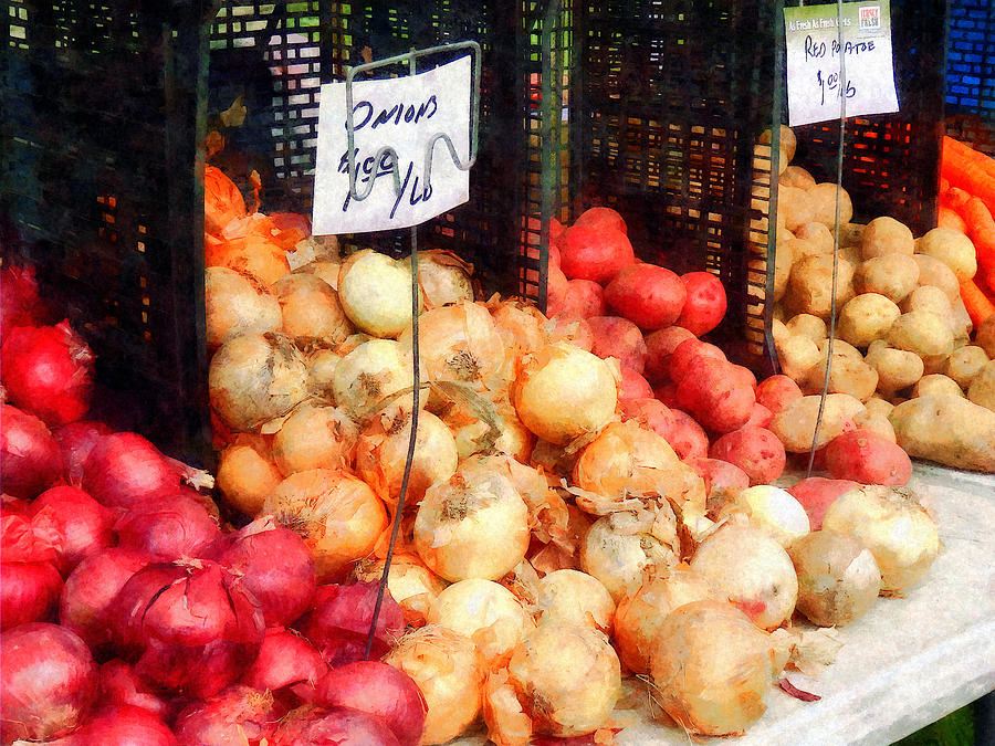 Onions and Potatoes Photograph by Susan Savad