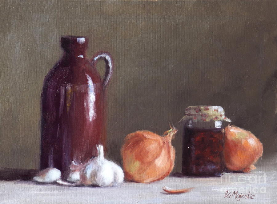 Onions and Sundried Tomatoes Painting by Viktoria K Majestic