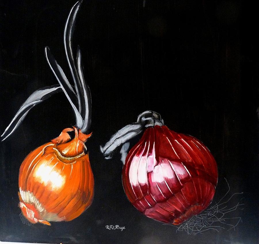 Onions Painting by Richard Le Page