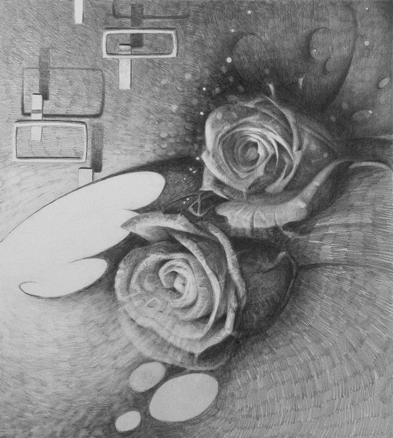 Only God Can Make A Rose Drawing by T S Carson