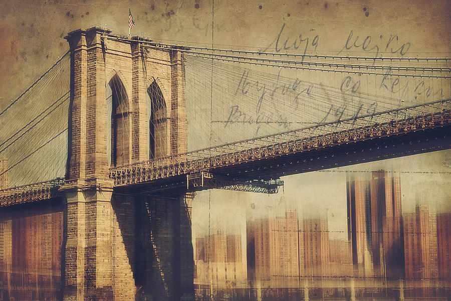 Bridge Photograph - Only In New York by Kathy Jennings