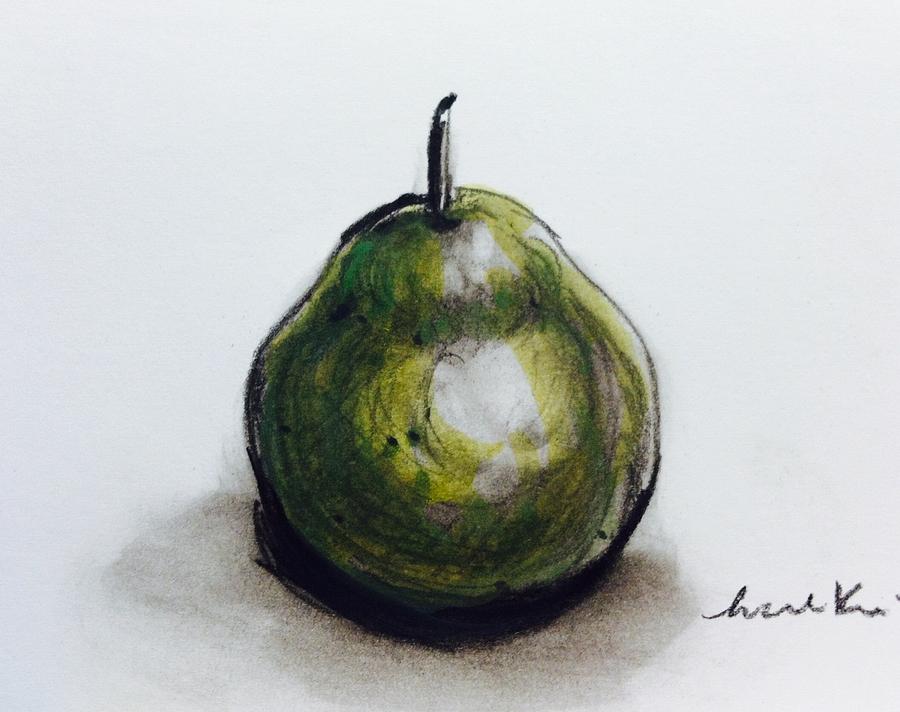 Only one pear Painting by Hae Kim